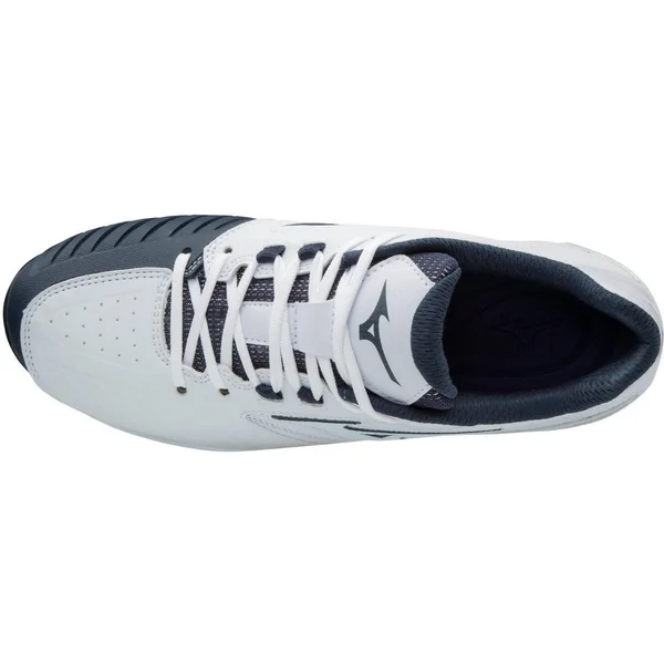 Mizuno - 9-Spike Advanced Sweep 4 Low Women's Metal Softball Cleat, White-Navy, Size 8