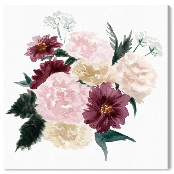 Oliver Gal Bring Home Some Peonies Canvas Wall Art