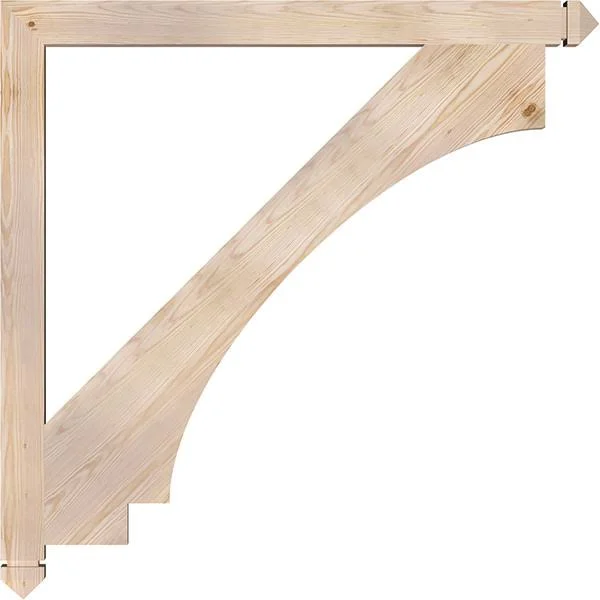 3 1/2x22W x 48x22D x 48x22H Imperial Arts & Crafts Smooth BRACKET - Douglas Fir