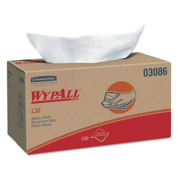 Wypall 1200-Pack Polyester Shop Towel in White - KCC03086