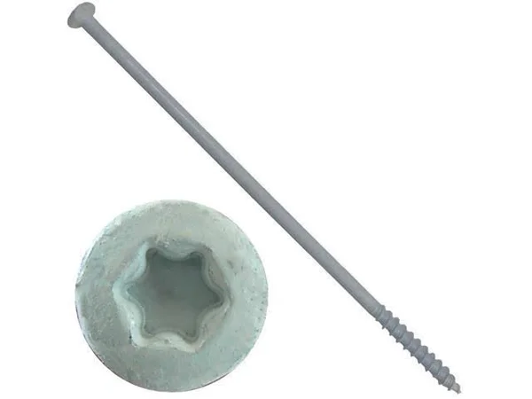 #14 x 7 inch Ceramic Coated Torx/Star Drive Gutter Screws - White Exterior Coated Gutter Screws - for Fastening Gutters to Wood