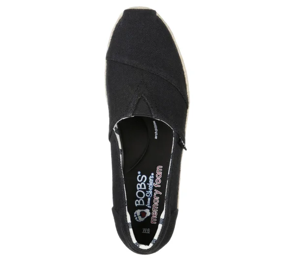Skechers Women's Bobs Highlights 2.0 Fairy Duster Espadrille, Black