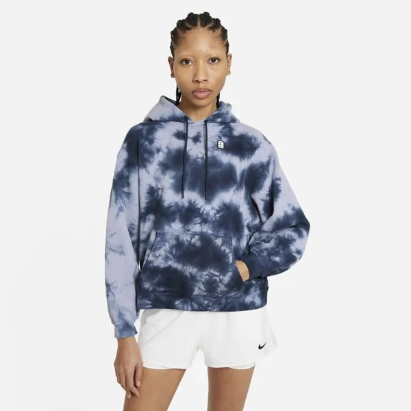 Women's Nike Court Tie-Dye Tennis Hoodie - Size: Large, Med Purple