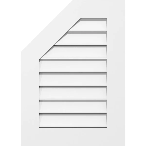 Ekena Millwork GVPOL24X2401SF 24x22W x 24x22H Octagonal Surface Mount PVC Gable Vent: Functional - w/ 3-1/2x22W x 1x22P Standard