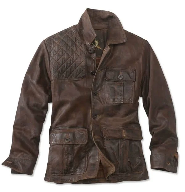 Redfield Leather Jacket For Men - Brown, Size Medium, Orvis