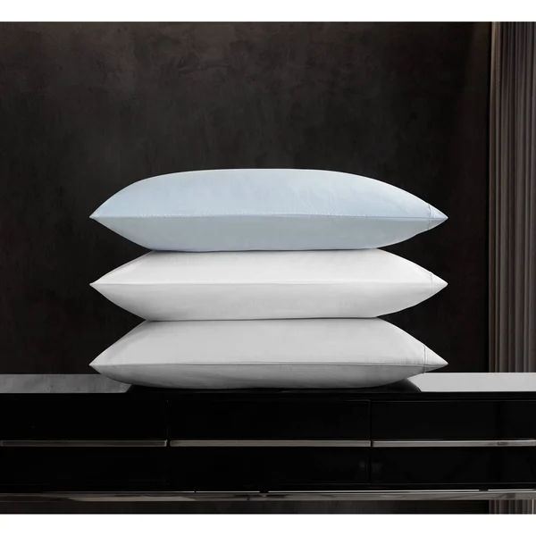 Vera Wang Solid Cotton Organic Sheet Set - Queen - Blue