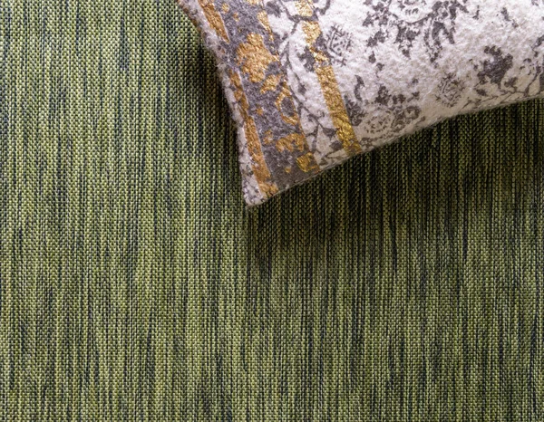 Unique Loom Outdoor Border Floral Area Rug 2& x 8& Runner Green/Gray
