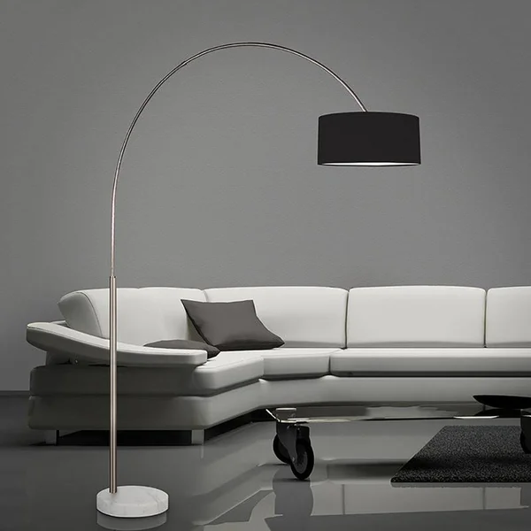 Sonneman 4097.13K - Arc Shade Floor Lamp, Satin Nickel
