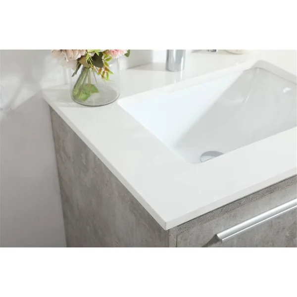 Elegant-24 inch Single Bathroom Vanity in Concrete grey-VF43524MCG
