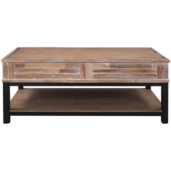 Inner Storage Space and Shelf Lift Top Coffee Table - Wood - Brown