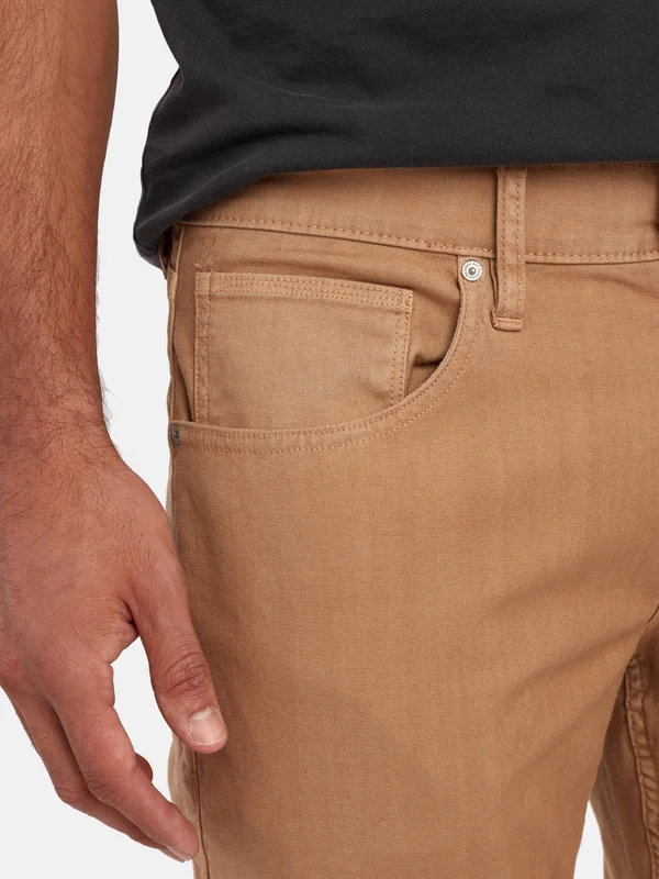 Hudson Jeans Men's Blake Slim Straight Zip Fly Twill, Tan, 32