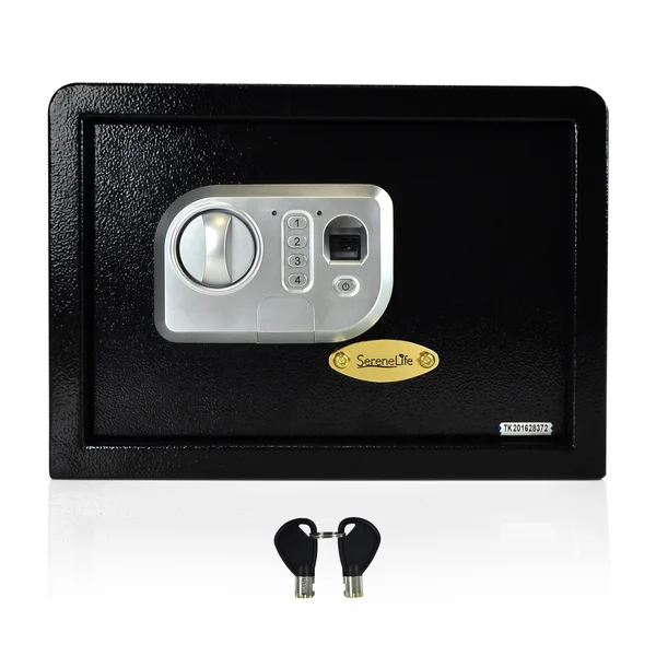 Serenelife Slsfe24fp - Electronic Fingerprint Safe Box with Mechanical Override, Includes Keys
