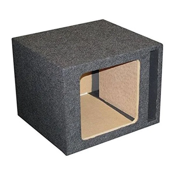 Qpower Empty Woofer Box Single 12x22 SQUARE;VENTED;MDF