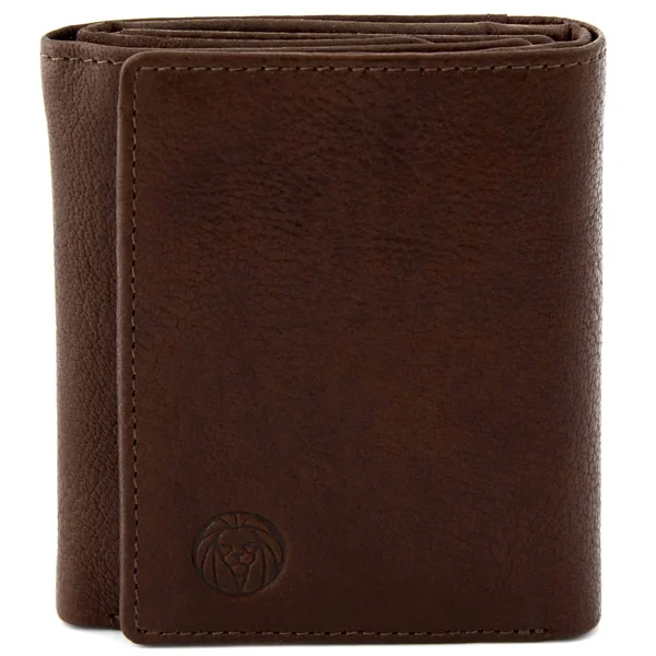 Brown California Wrap Leather Wallet - Lucleon - Men