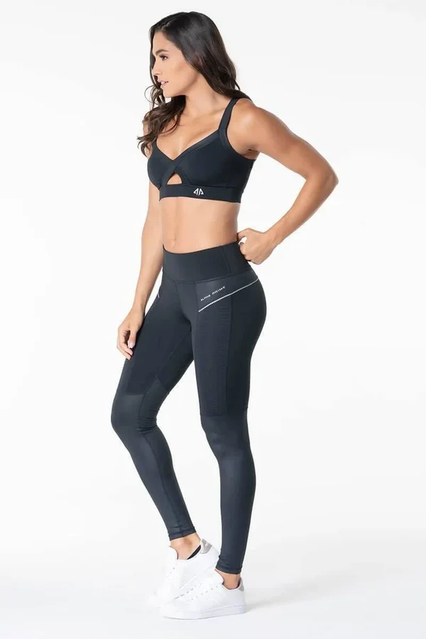 Reflective Leggings - Alpha Prime Apparel Black - L