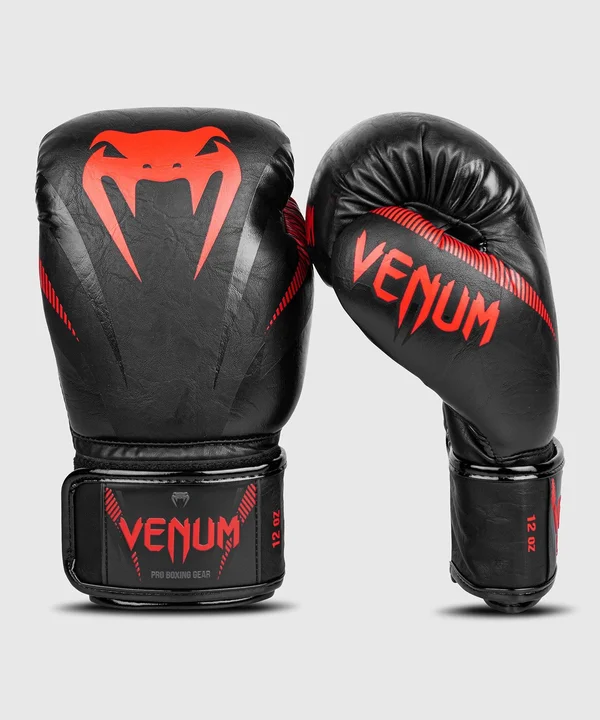 Venum Impact Boxing Gloves - Black/Red Black/Red, 8 oz
