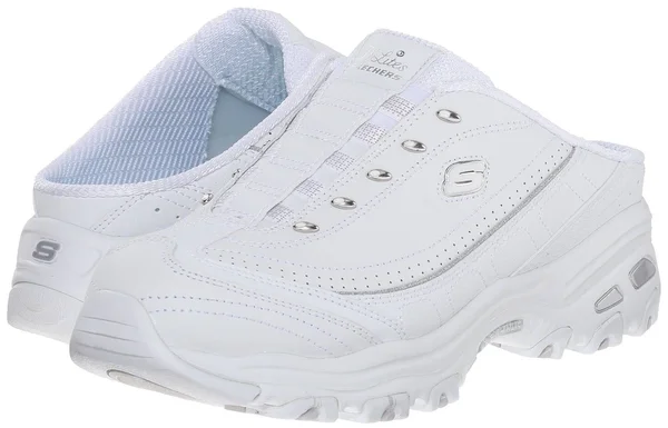 Skechers Women's D&Lites - Bright Sky Sneakers - White, 8