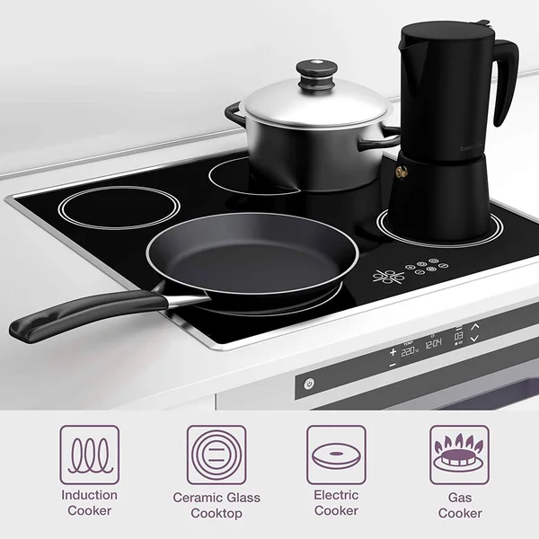 bonVIVO Intenca Stovetop Espresso Maker - Luxurious Italian Coffee Machine Maker - Stainless Steel Espresso Maker Full Bodied Cof