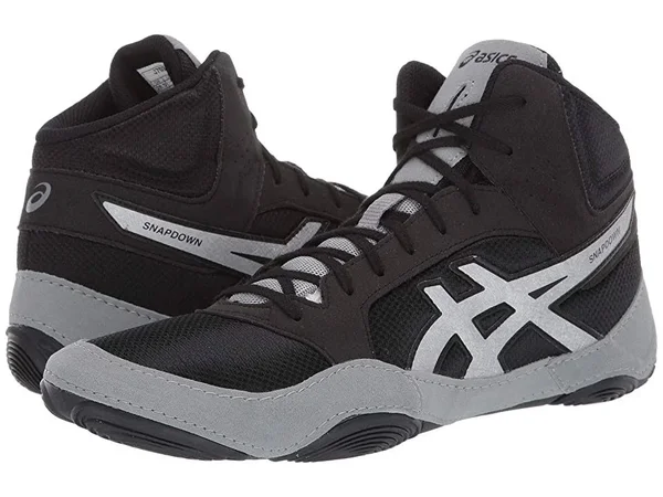 Asics Unisex Snapdown 2 Wrestling Shoes - Black/Silver, 12