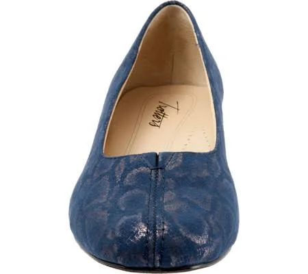 Trotters Women's Doris, Size: 6.5, Navy Micro Suede