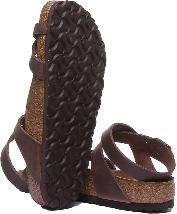 Birkenstock Yara Oiled Leather Habana Multi-Strap Sandals