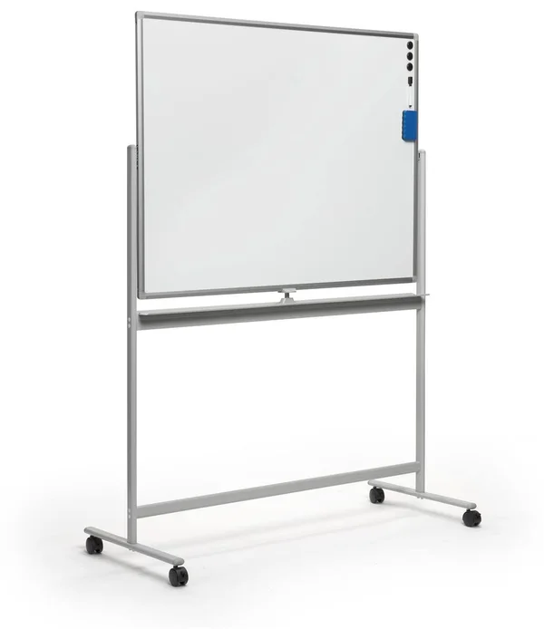 48 x 36 Whiteboard with Wheels - Magnetic, Double-Sided - Silver