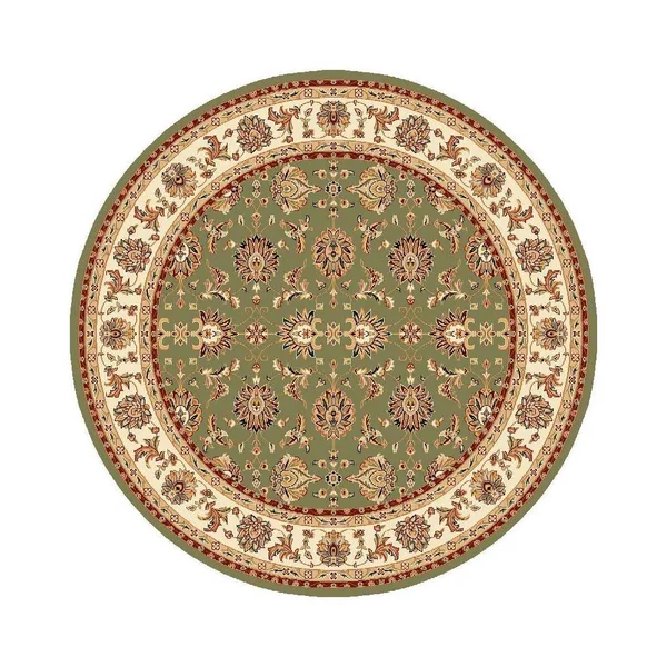 Kas Cambridge 7314 Green/Ivory Kashan Area Rug - 7&7x22 x 10&10x22