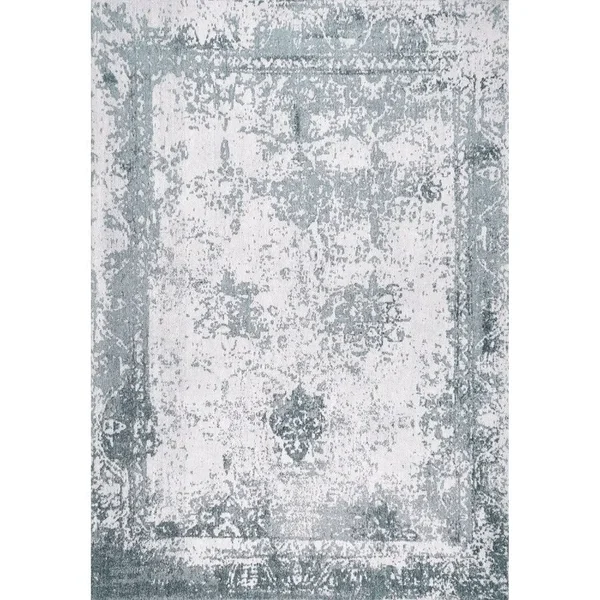 nuLOOM Handmade Distressed Abstract Vintage Wool Area Rug Grey 5& x 8& 5& x 8& Indoor Living Room - Bedroom, Dining Room