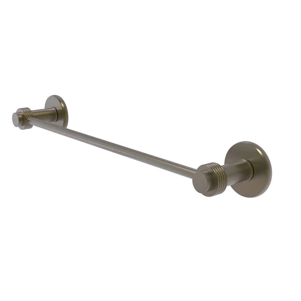 Allied Brass 931G-30-ABR 30 in. Mercury Collection Towel Bar with Groovy Accent Antique Brass