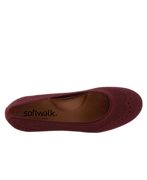 SoftWalk Women's Santorini Flat Wide - Color: Navy, Size: 9.5