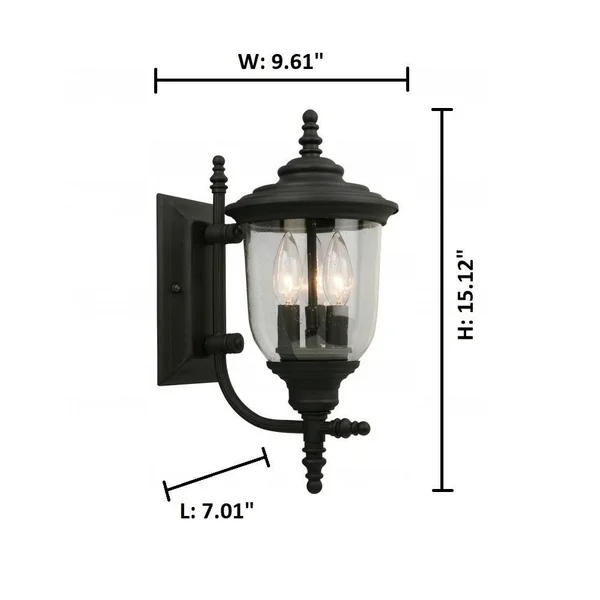 Eglo Lighting 202803A Outdoor Wall Light, Matte Black