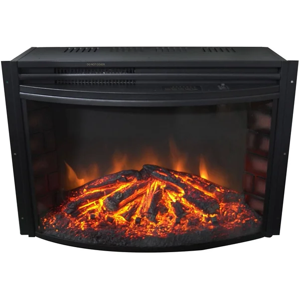 Cambridge 25x22 Freestanding Electric Curved Fireplace Heater Insert