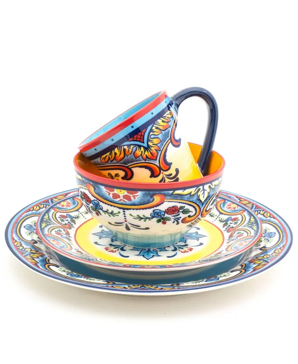Zanzibar 16 Piece Stoneware Dinnerware Set by Euro Ceramica