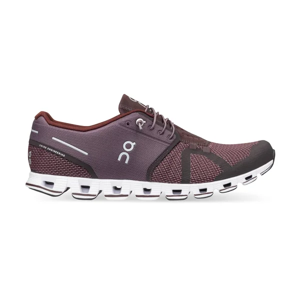 on Cloud Running Shoe Men's - Pebble/Raisin, 7.5