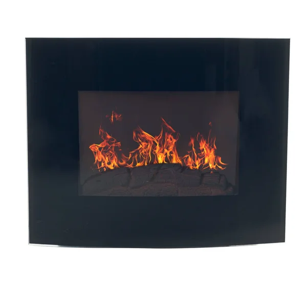 Hastings Home 25.5x22 Wall-Mounted Curved Electric Fireplace - Black