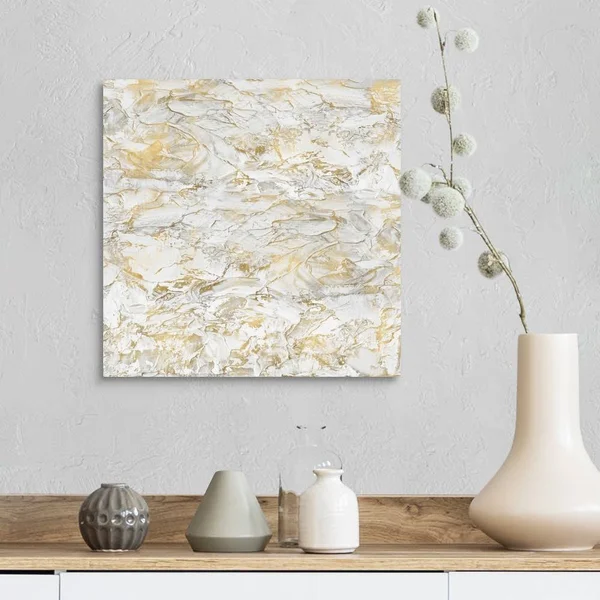 Textural with Gold II - Canvas Wall Art, 16x16, Great Big Canvas