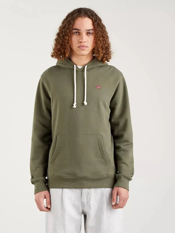 Levi&s French Terry Regular Fit Hoodie with Drawstrings - Green