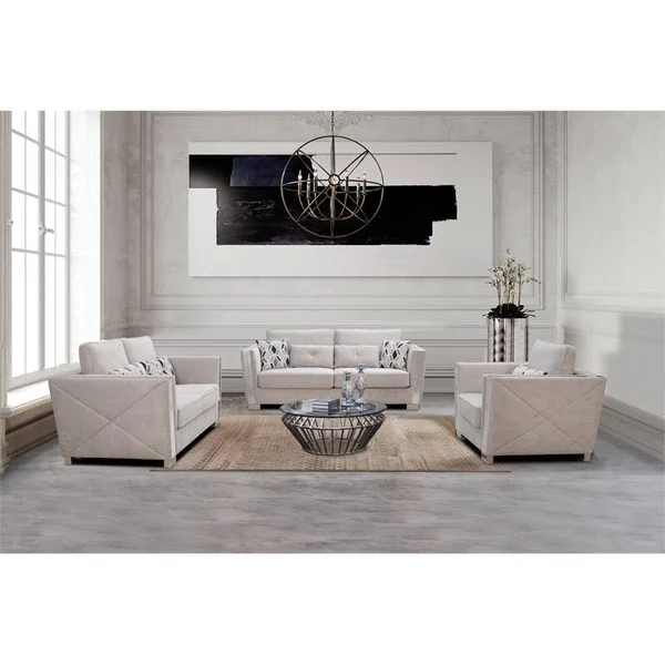 Cosmos Furniture Kingston Modern Loveseat - Gray, 3036GYKIN