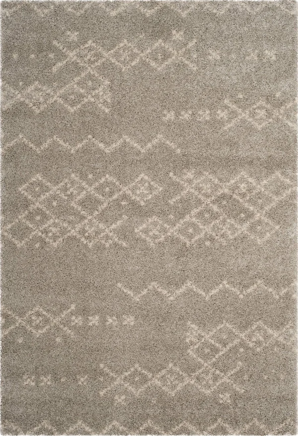 Safavieh Arizona Shag ASG745D 5&1x22 x 7&6x22 Grey, Ivory Area Rug