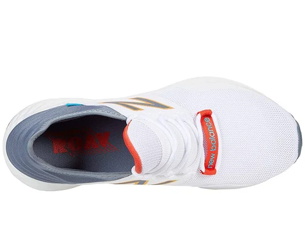 New Balance Men's Fresh Foam Roav Running Shoes - White/Grey/Orange (Size 9 wide)