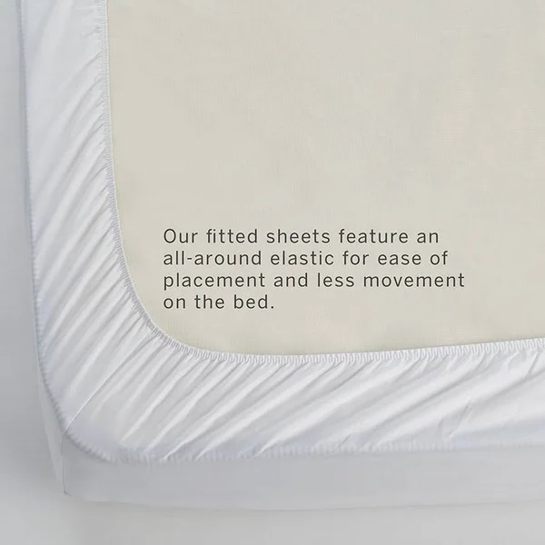 Company Cotton Bamboo Sateen Sheet Set - Ivory, Size King, The Company Store