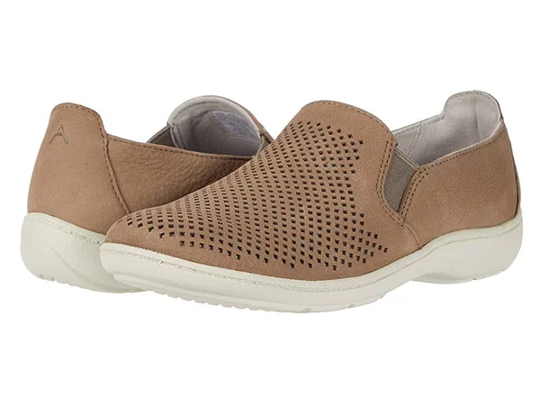 Aravon Women's Lia SlipOn Sneaker - Size: 11, Taupe Leather