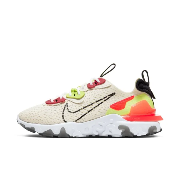 Nike - Women's React Vision (pale Ivory - Black, Volt, Laser Crimson)