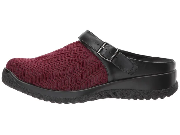 Drew Women's Savannah Clog, Burgundy Wavy Stretch