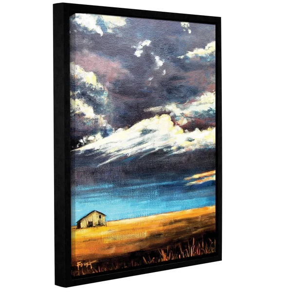 ArtWall Gene Foust 'Lone Barn' Gallery-Wrapped Floater-framed Canvas - Multi - 36x48