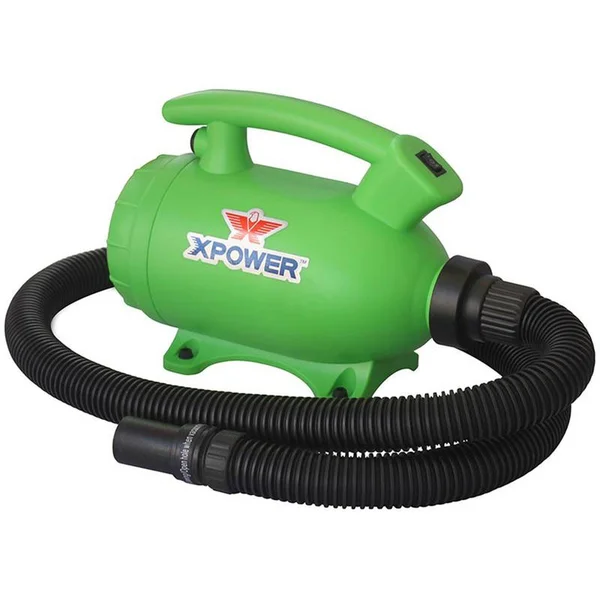 XPOWER B-55 Portable Home Pet Grooming Force Hair Dryer and Vacuum (Green)