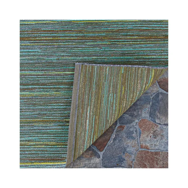 Couristan 3&11x22 x 5&6x22 Teal/Cobalt Cape Hinsdale Area Rug