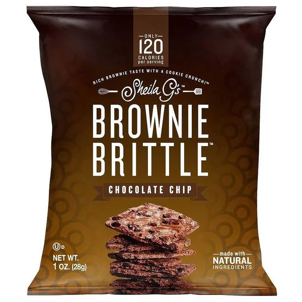 72 Packs : Sheila GS Chocolate Chip Brownie Brittle, 1 Ounce