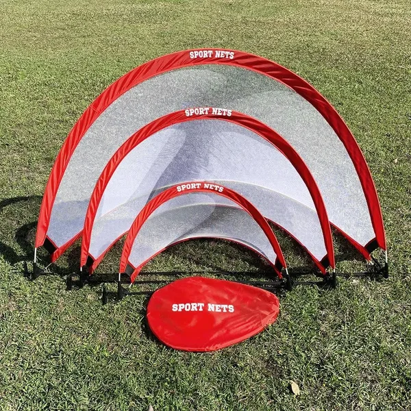 Sport Nets Portable Pop-Up Soccer Goals -Set of Two Portable Soccer Nets with Carry Bag (4 Foot)