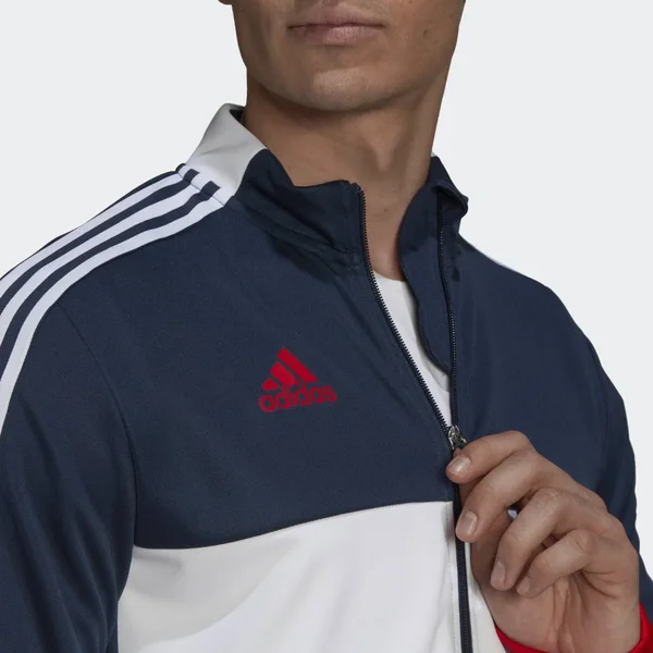 Adidas Men's Navy/Red Tiro Track Jacket - Size: XXL, Polyester